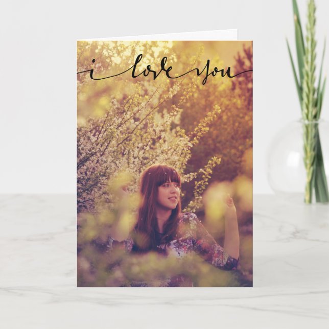 Carte Photo Personnalisée "Je T'Aime" (Devant)