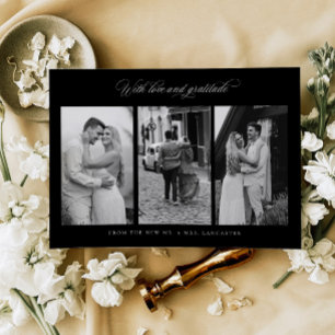 Carte photo personnalisée Merci chic Mariage