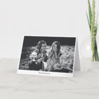 Carte photo personnalisée minimaliste « On vous ai