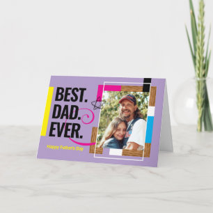 Carte photo personnalisée moderne 5x7" pour papa