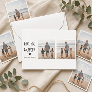 Carte photo personnalisée pour grand-père