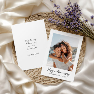 Carte Photo personnalisée Scripty Happy Anniversaire