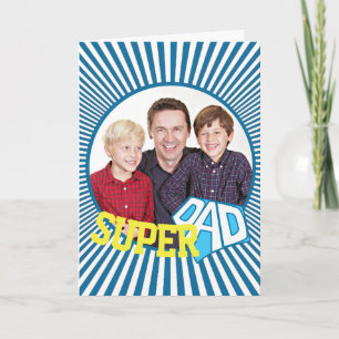 Carte Photo personnalisée Super Papa Comique