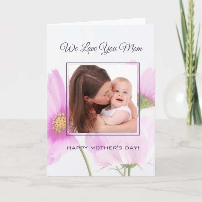 Carte Photo personnalisée We Love You Mother's Day (Devant)