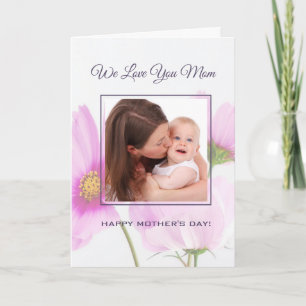 Carte Photo personnalisée We Love You Mother's Day