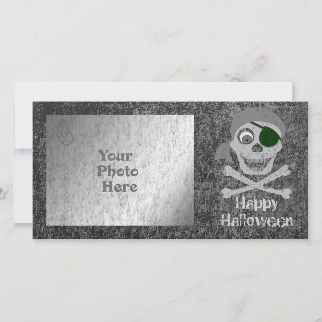 Carte photo Pirate Skull & Crossbones (Devant)