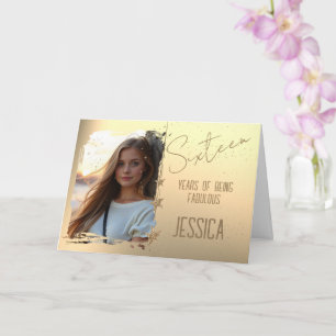 Carte photo pour 16 ans