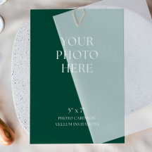 Carte photo pour invitations de mariage sur vélin