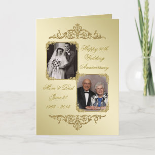 Carte photo pour le 50ème anniversaire de mariage