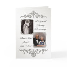 Carte photo pour les 60 ans de mariage diamant