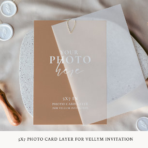 Carte photo pour les invitations de mariage Vellum