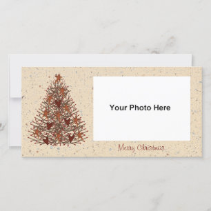 Carte photo primitif d'arbre de Noël