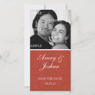 Carte photo Red Damask