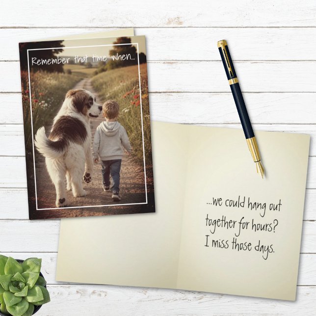 Carte Photo Remplaçable Filtre Vintage (Vintage filter card cover with replaceable photo. Template text on cover and inside.)