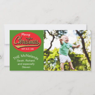 Carte photo Retro "Joyeux Noël EST A.D. 336"