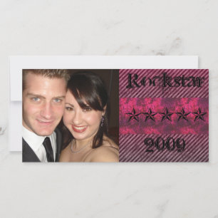 Carte photo rose grunge