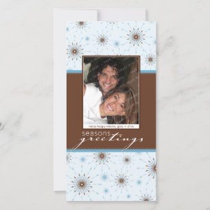CARTE PHOTO SAISONNIÈRE :: flocon de neige à motif