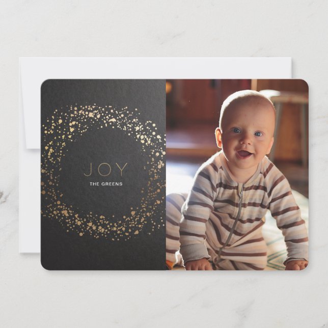 Carte photo Shimmer Peint Wreath Christmas (Devant)