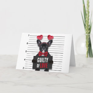 Carte Photo Signal Coupable d'Amour Chien Drôle de Saint
