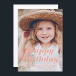Carte Photo simple moderne Accueil d'anniversaire<br><div class="desc">Le design est moderne et simple. Ajoutez une photo personnalisée du célébrant d'anniversaire et ajoutez son nom,  ajoutez un message personnalisé</div>