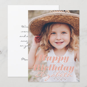 Carte Photo simple moderne Accueil d'anniversaire