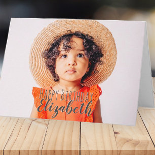 Carte Photo simple moderne Accueil d'anniversaire