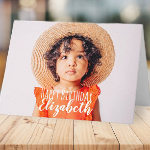 Carte Photo simple moderne Accueil d'anniversaire