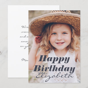 Carte Photo simple moderne Accueil d'anniversaire