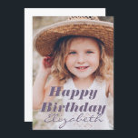 Carte Photo simple moderne Accueil d'anniversaire<br><div class="desc">Le design est moderne et simple. Ajoutez une photo personnalisée du célébrant d'anniversaire et ajoutez son nom,  ajoutez un message personnalisé</div>