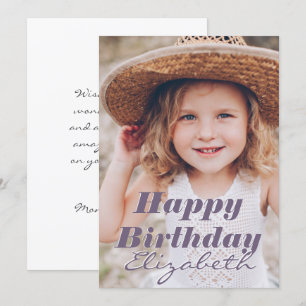 Carte Photo simple moderne Accueil d'anniversaire