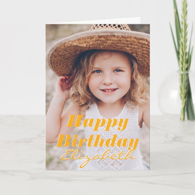 Carte Photo simple moderne Accueil d'anniversaire (Devant)