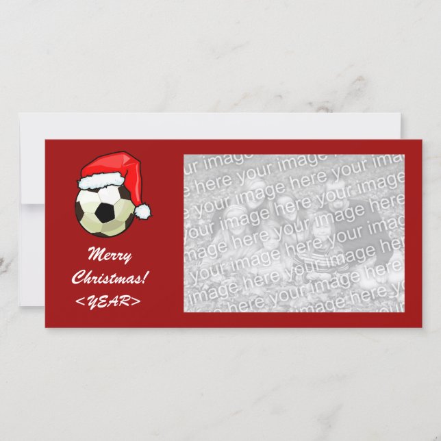Carte photo - Soccerball de Noël (Devant)