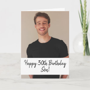 Carte Photo spéciale personnalisée Son 30e anniversaire
