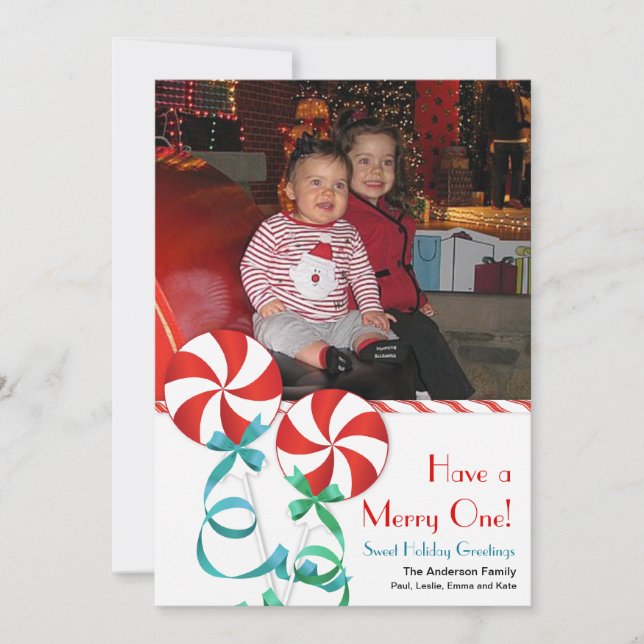 Carte photo sucré Noël (Devant)
