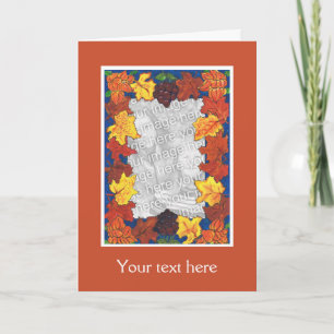 Carte photo Thanksgiving personnalisable - Foliage