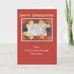 Carte photo Thanksgiving personnalisable - Foliage