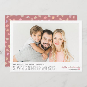 Carte photo Valentine Hugs et Baisers