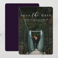 Carte photo verticale élégante pour annoncer la da