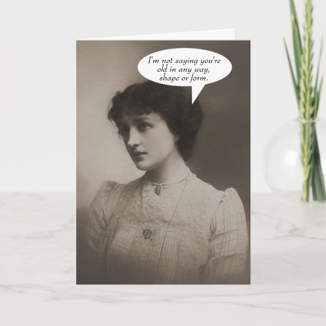 Carte Photo Vintage amusante sur l'anniversaire brutal d (Devant)