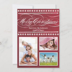 Carte photo vintage moderne Red Chalkboard