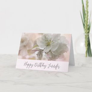 Carte Photo White Apple Blossom Anniversaire