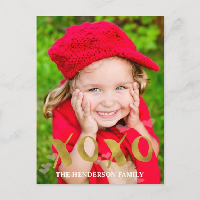 Carte photo XOXO de la Saint Valentin (Devant)