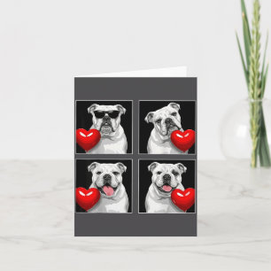 Carte Photobooth drôle de Bulldog Amoureux de Chien Sain