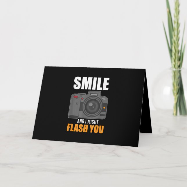 Carte Photographe amusant Sourire (Devant)