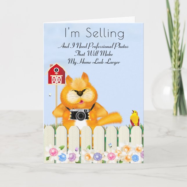 Carte Photographe d'oiseaux et de chats Conseils du réal (Devant)