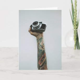 Carte Photographe tatoué L'image est tout Anniversaire