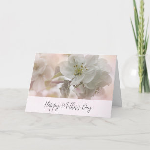 Carte Photographie de Fleur de Pommier Blanc pour la Fêt