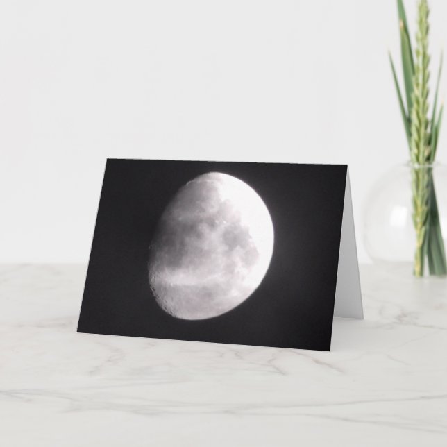 Carte Photographie de la lune Vous aimez (Devant)