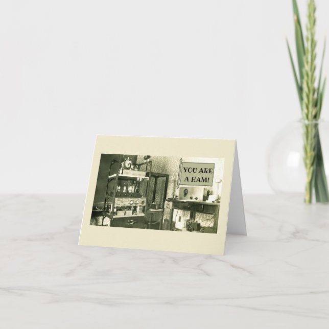 CARTE PHOTOGRAPHIE DE L'OPÉRATEUR DE RADIO DE JAMBON DES (Devant)