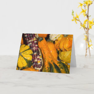 Carte Photographie de nourriture : Assortiment de courge